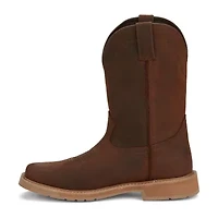 Justin Mens Work Stampede Square Toe Boots