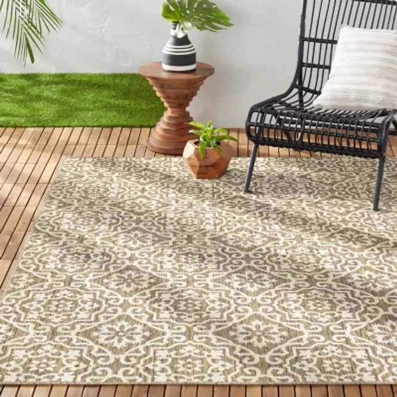 Nicole Miller Country Danica Geometric Outdoor Rectangular Area Rug
