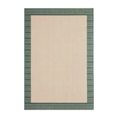Nicole Miller Country Landry Bordered Outdoor Rectangular Area Rug