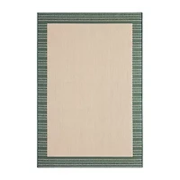 Nicole Miller Country Landry Bordered Outdoor Rectangular Area Rug