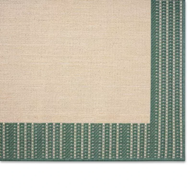 Nicole Miller Country Landry Bordered Outdoor Rectangular Area Rug