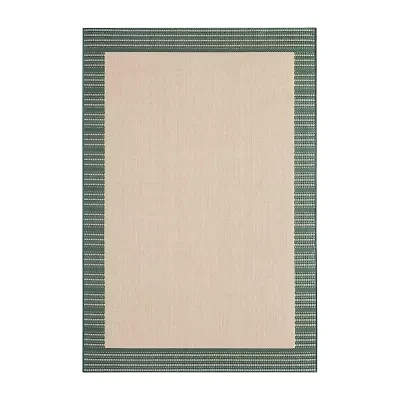 Nicole Miller Country Landry Bordered Outdoor Rectangular Area Rug