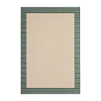 Nicole Miller Country Landry Bordered Outdoor Rectangular Area Rug