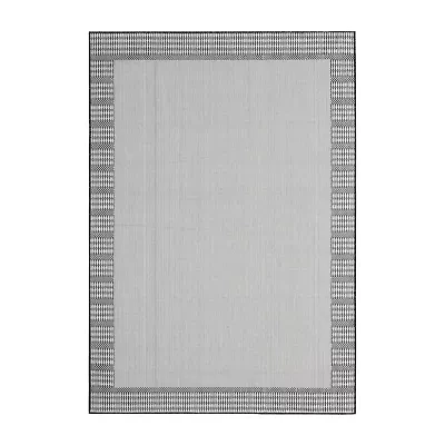 Nicole Miller Country Landry Bordered Outdoor Rectangular Area Rug