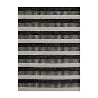 Nicole Miller Country Charlotte Stripe UV Protection Washable Outdoor Rectangular Area Rug