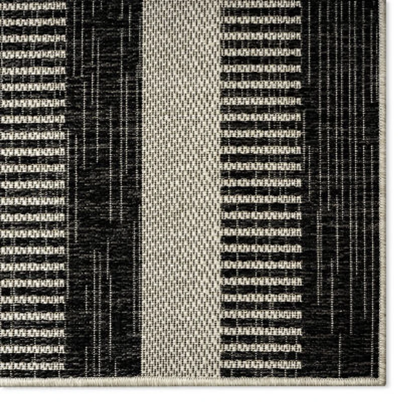 Nicole Miller Country Charlotte Stripe UV Protection Washable Outdoor Rectangular Area Rug
