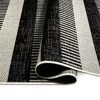Nicole Miller Country Charlotte Stripe UV Protection Washable Outdoor Rectangular Area Rug
