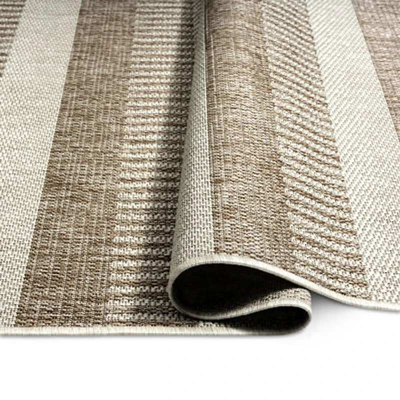 Nicole Miller Country Charlotte Stripe UV Protection Washable Outdoor Rectangular Area Rug