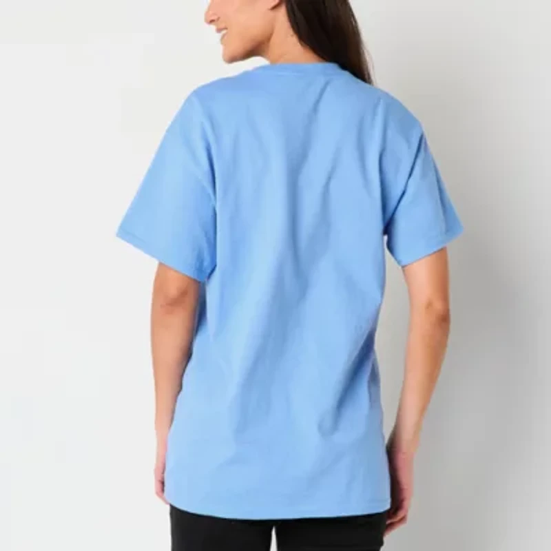 Moana Oversized Womens Crew Neck Short Sleeve Oversized Moana Juniors Graphic T-Shirt