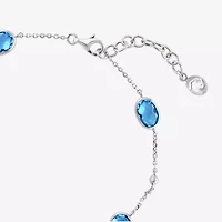 Effy Final Call Womens Genuine Blue Topaz Sterling Silver Strand Bracelet