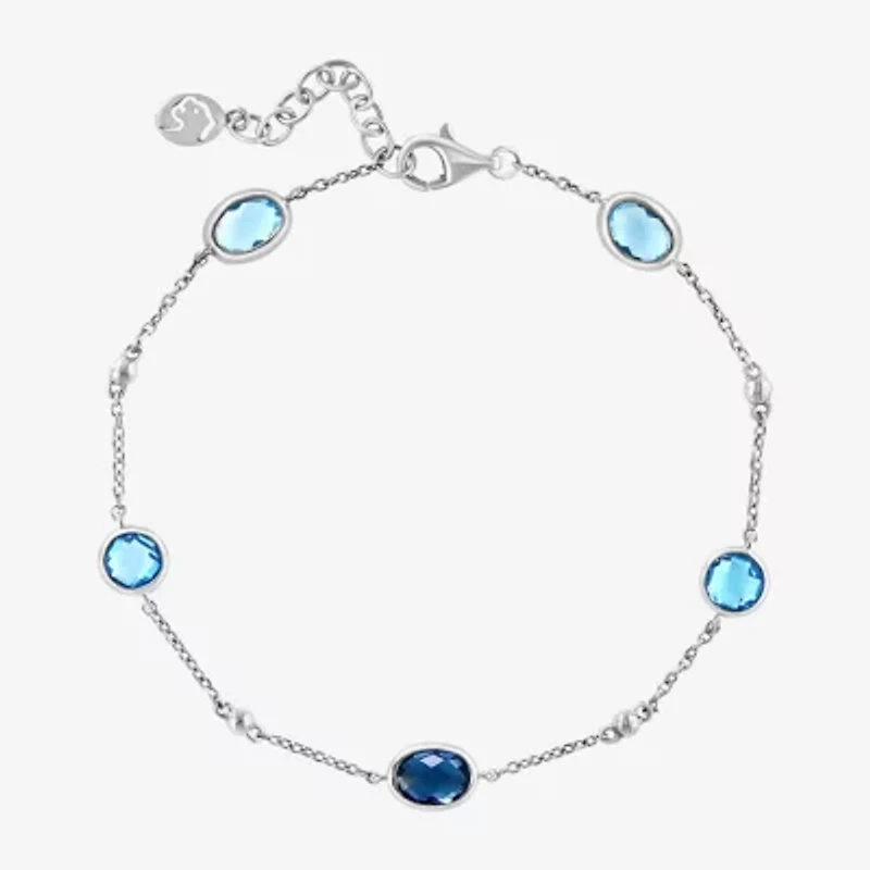 Effy Final Call Womens Genuine Blue Topaz Sterling Silver Strand Bracelet