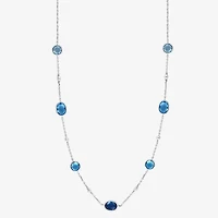 Effy Final Call Womens Blue Topaz 18 Inch Strand Necklace