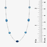 Effy Final Call Womens Blue Topaz 18 Inch Strand Necklace