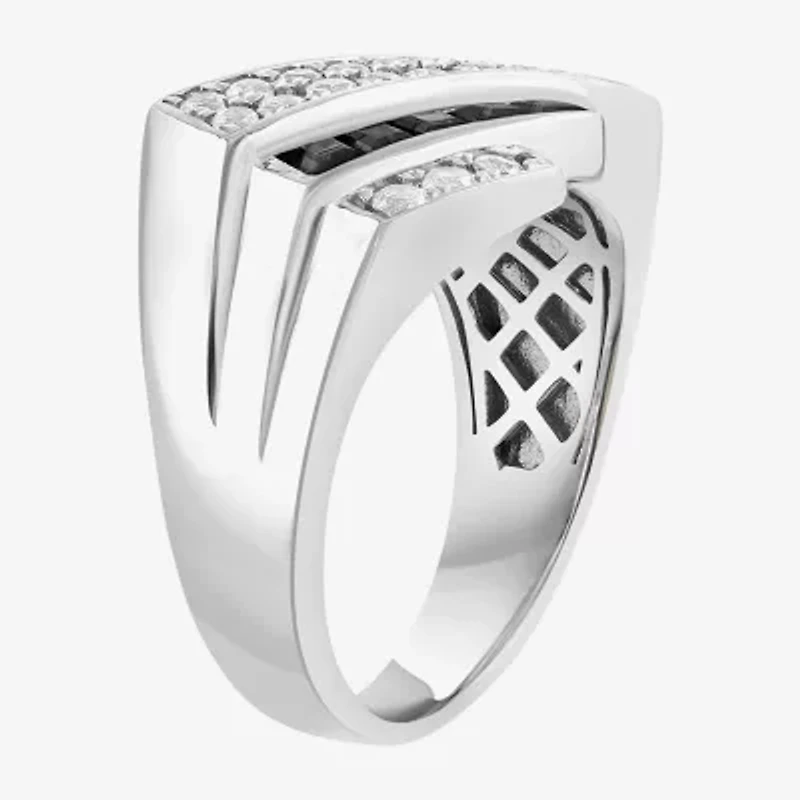 Effy Final Call Mens Genuine Blue Sapphire Sterling Silver Square Fashion Ring