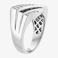 Effy Final Call Mens Genuine Blue Sapphire Sterling Silver Square Fashion Ring