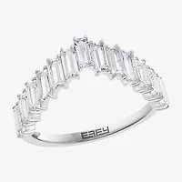 Effy Final Call Womens Genuine White Topaz Sterling Silver Cocktail Ring