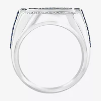 Effy Final Call Mens Genuine Blue Sterling Silver Round Fashion Ring
