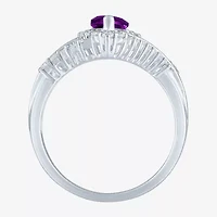 Gemstone Sterling Silver Marquise Halo Cocktail Ring