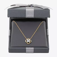 Womens 1/6 CT. T.W. Lab Grown White Diamond 10K Gold 17 Inch Pendant Necklace