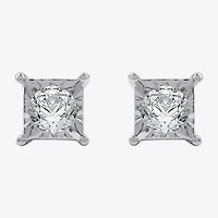 (G / Si1-Si2) 1/3 CT. T.W. Lab Grown White Diamond Sterling Silver Stud Earrings