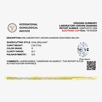 2 CT.Lab-Grown (I / SI2) Diamond Oval-cut Solitaire Engagement Ring 14K Gold