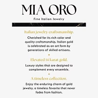 Mia Oro Womens 14K Gold 18 Inch Link Necklace