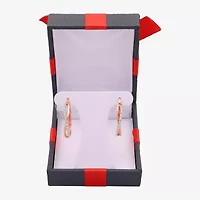 Yes, Please! Womens 1/10 CT. T.W. Natural Diamond 14K Gold Over Silver 26.4mm Hoop Earrings