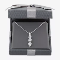 Womens 1/2 CT. T.W. Lab Grown White Diamond Sterling Silver 18 Inch Pendant Necklace