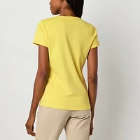 St. John's Bay Womens V Neck Short Sleeve T-Shirt