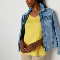 St. John's Bay Womens V Neck Short Sleeve T-Shirt