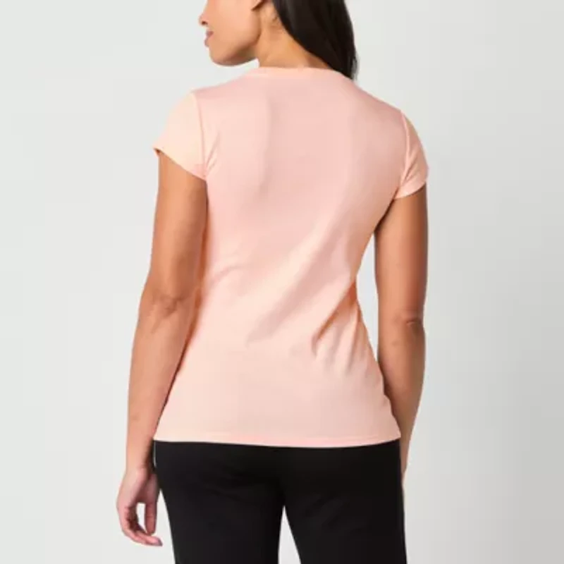 Liz Claiborne Womens Crew Neck Short Sleeve T-Shirt