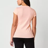 Liz Claiborne Womens Crew Neck Short Sleeve T-Shirt