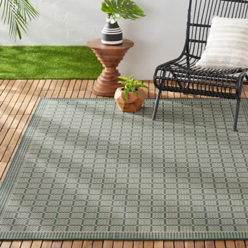 Nicole Miller Country Luna Geometric Outdoor Rectangular Area Rug
