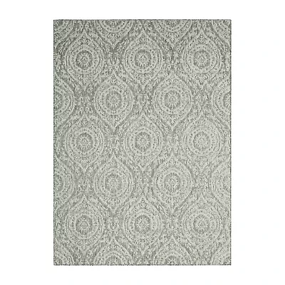 Nicole Miller Country Zoe Damask Outdoor Rectangular Area Rug