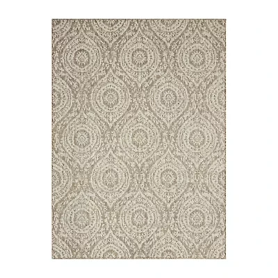 Nicole Miller Country Zoe Damask Outdoor Rectangular Area Rug