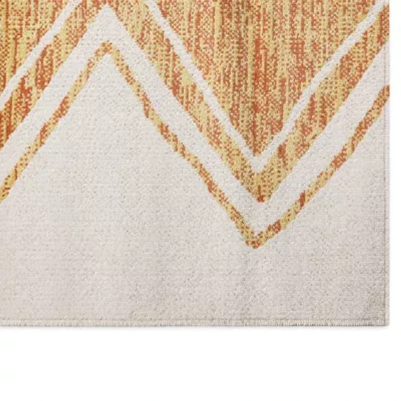 Nicole Miller Sofia Leon Geometric Fade Resistant Washable Outdoor Rectangular Area Rug