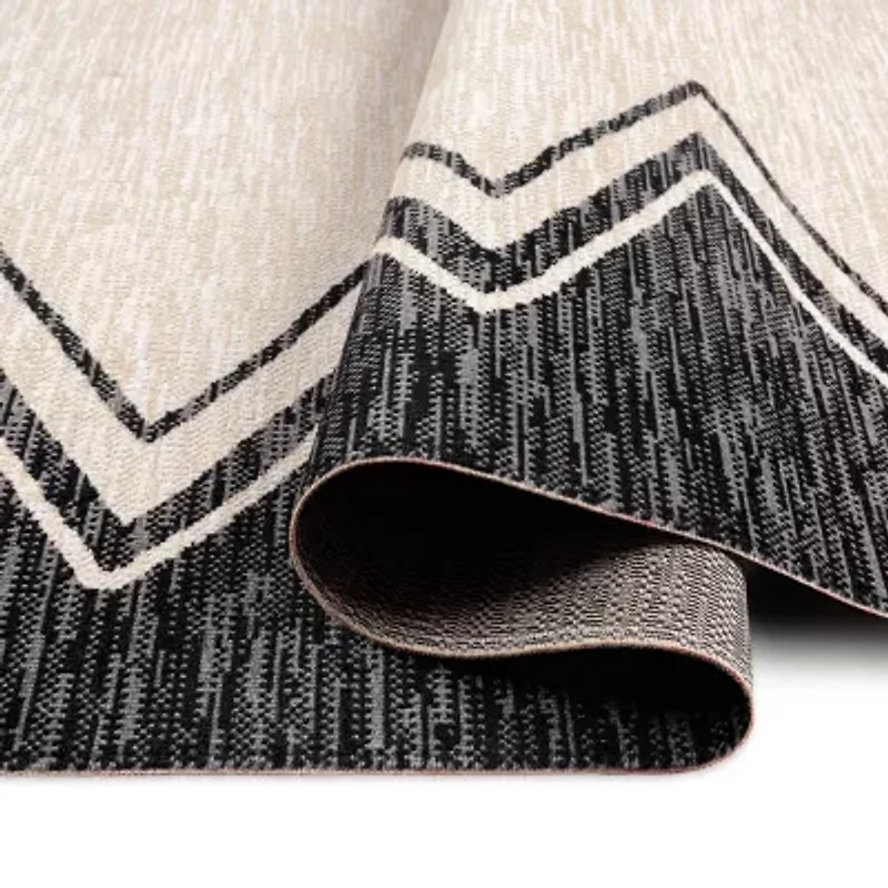 Nicole Miller Sofia Leon Geometric Fade Resistant Washable Outdoor Rectangular Area Rug