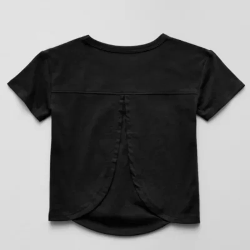 Okie Dokie Active Toddler & Little Girls Round Neck Short Sleeve Regular Fit Graphic T-Shirt