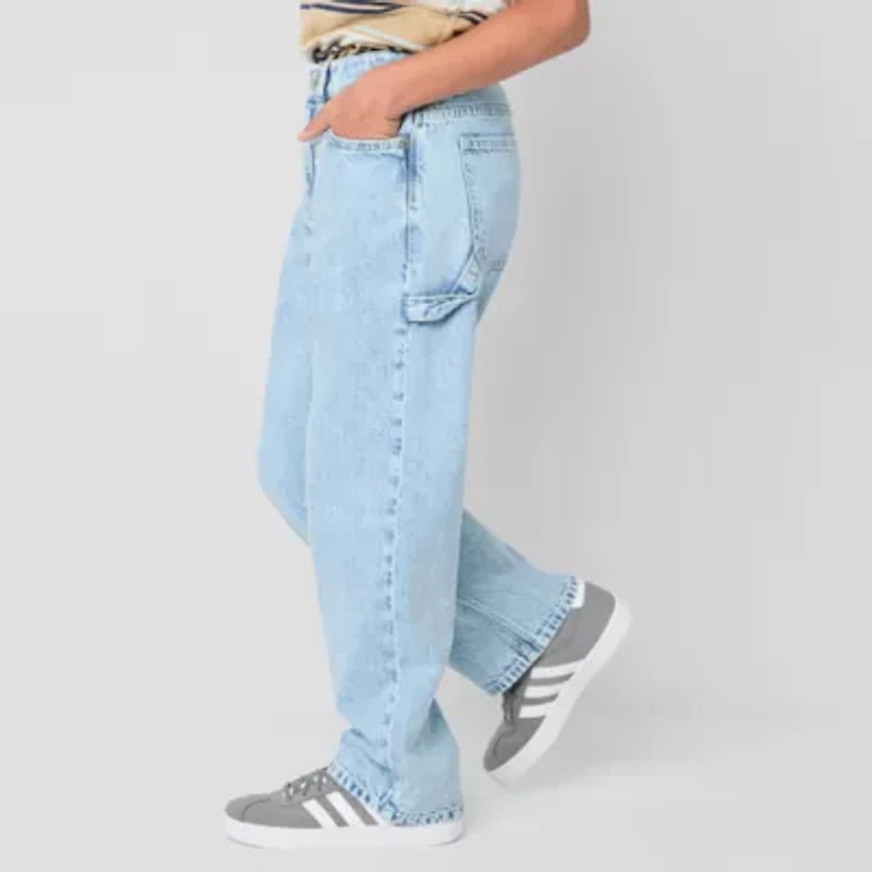Thereabouts Little & Big Kid Boys Adjustable Waist Carpenter Mid Rise Straight Leg Jean