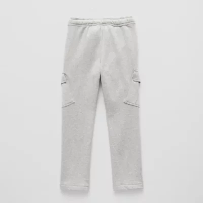 Thereabouts Fleece Pull-On Little & Big Kid Boys Adjustable Waist Straight Fleece Cargo Pant