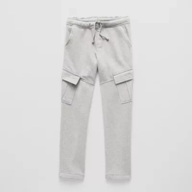 Thereabouts Fleece Pull-On Little & Big Kid Boys Adjustable Waist Straight Fleece Cargo Pant