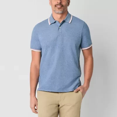 St. John's Bay Essential Oxford Mens Classic Fit Short Sleeve Polo Shirt