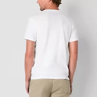 mutual weave Slub Mens Crew Neck Short Sleeve T-Shirt