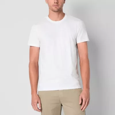mutual weave Slub Mens Crew Neck Short Sleeve T-Shirt
