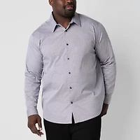 Shaquille O'Neal XLG Mens Long Sleeve Cuffed Classic Fit Big and Tall Button-Down Shirt