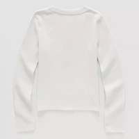 Thereabouts Little & Big Kid Girls Henley Neck Long Sleeve T-Shirt