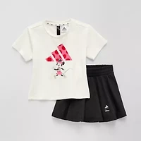 adidas x Disney Toddler & Little Girls 2-pc. Minnie Mouse Skort Set