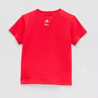 adidas x Disney Toddler Boys Crew Neck Short Sleeve Loose Fit Mickey Mouse Graphic T-Shirt
