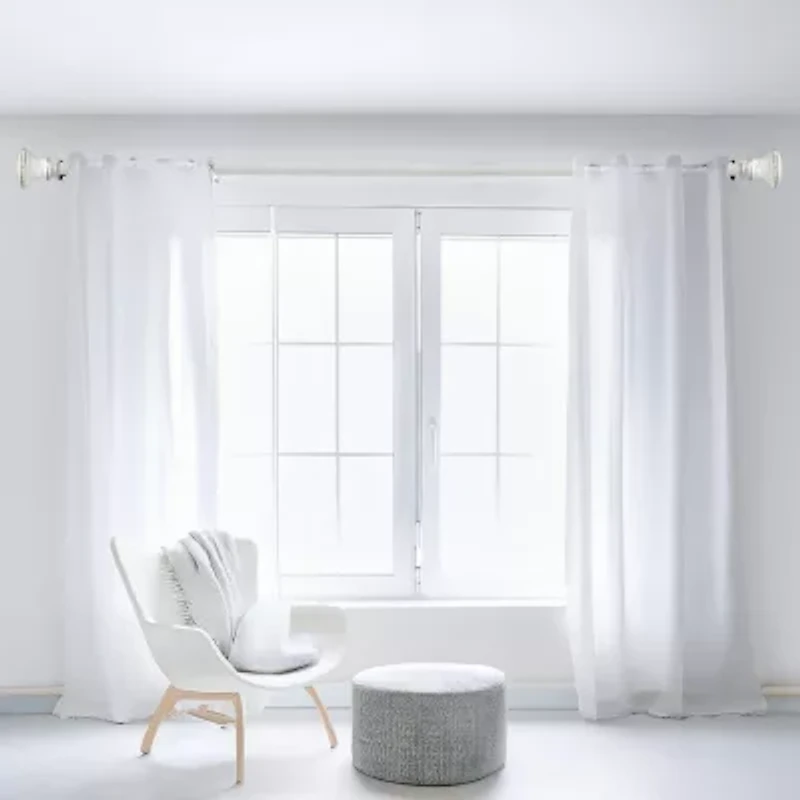Deco Window Wood Trumpet 1 IN Adjustable Curtain Rod