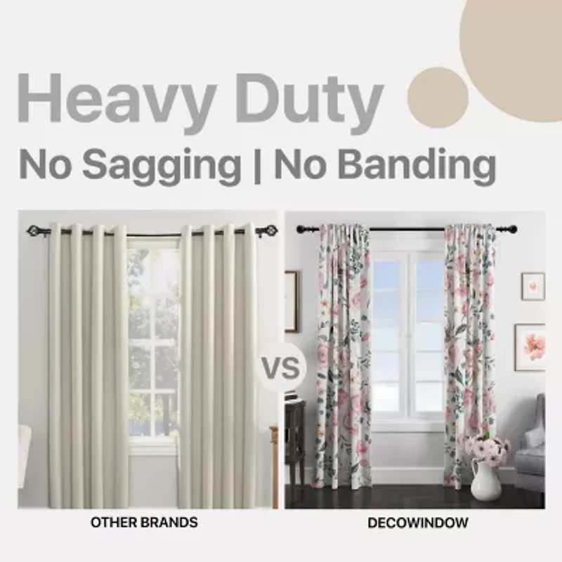 Deco Window Wood Trumpet 1 IN Adjustable Curtain Rod
